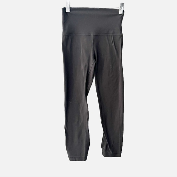 Lululemon Athletica High Rise 21” Align Crop Leggings Melanite Gray Size 2 - Picture 1 of 9